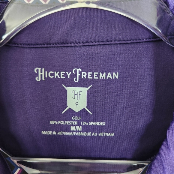 Hickey Freeman Printed Golf Polo Shirt Mens Size Medium Black Short Sleeve - Picture 4 of 7